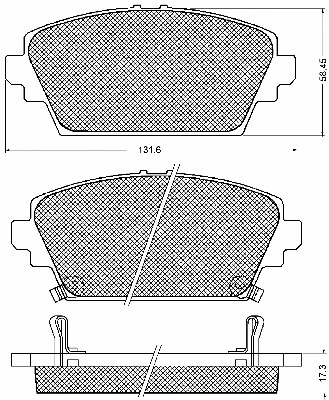 Kit de plaquettes de frein, frein à disque BSF 10703