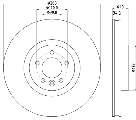 Disque de frein MINTEX MDC2334C
