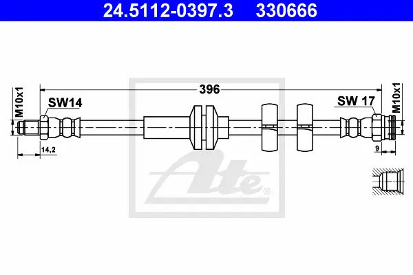 Flexible de frein ATE-APAC 24.5112-0397.3