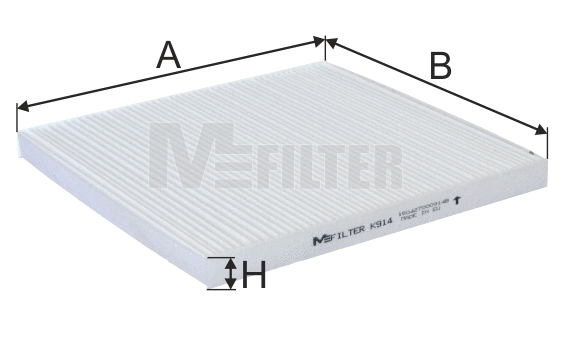 Filtre, air de l'habitacle MFILTER K 914