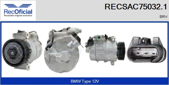 Compresseur, climatisation RECOFICIAL RECSAC75032.1