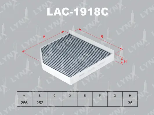 Filtre, air de l'habitacle LYNXAUTO LAC-1918C