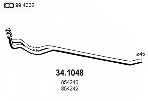 Tuyau d'échappement ASSO 34.1048
