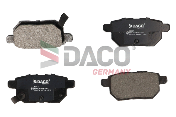 Kit de plaquettes de frein, frein à disque DACO Germany 324573