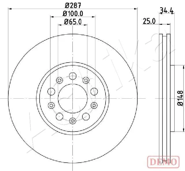 Disque de frein ASHIKA 60-00-0901C