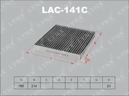 Filtre, air de l'habitacle LYNXAUTO LAC-141C