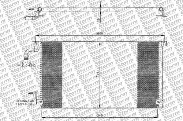 Condenseur, climatisation STORM QUALITY PARTS 27006