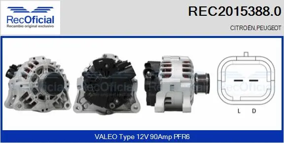 Alternateur RECOFICIAL REC2015388.0