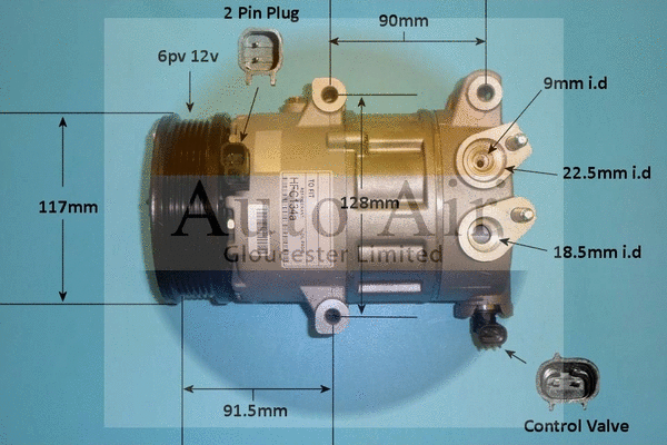 Compresseur, climatisation AUTO AIR GLOUCESTER 14-0294P