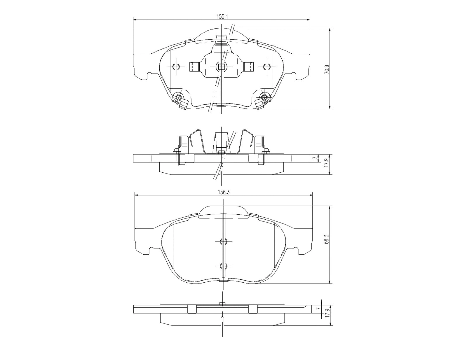 Kit de plaquettes de frein, frein à disque A.Z. Meisterteile AZMT-44-022-1104