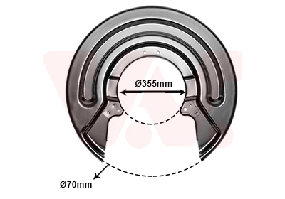 Déflecteur, disque de frein VAN WEZEL 5897373