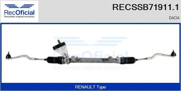 Crémaillère de direction RECOFICIAL RECSSB71911.1