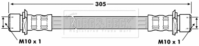 Flexible de frein BORG & BECK BBH7232
