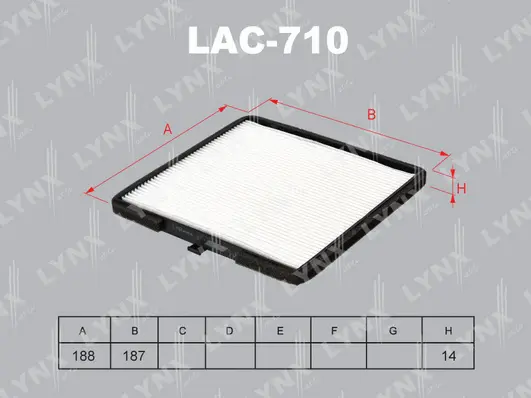 Filtre, air de l'habitacle LYNXAUTO LAC-710