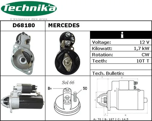 Démarreur Technika D68180
