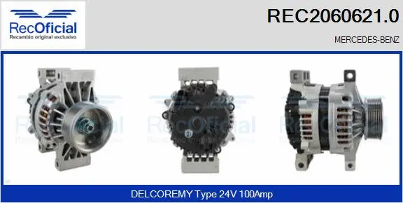 Alternateur RECOFICIAL REC2060621.0