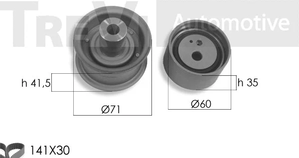 Kit de courroie crantée TREVI AUTOMOTIVE KD1420