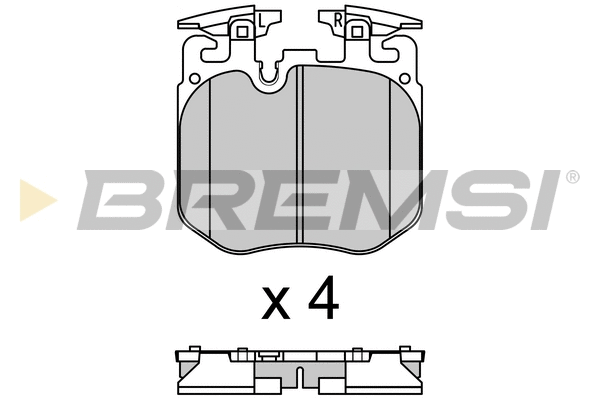 Kit de plaquettes de frein, frein à disque BREMSI BP3692