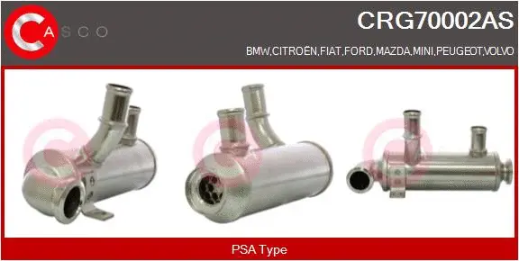 Radiateur, réaspiration des gaz d'échappement CASCO CRG70002AS