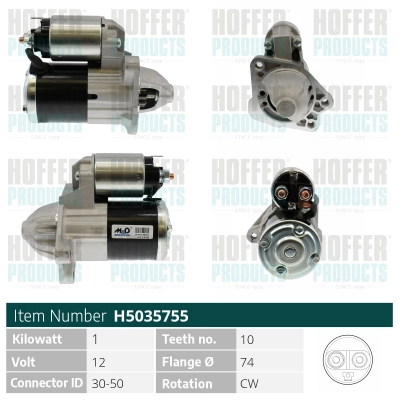 Démarreur HOFFER H5035755