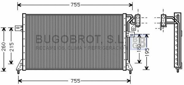 Condenseur, climatisation BUGOBROT 62-CR5018