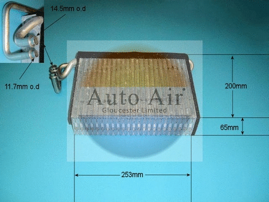 Évaporateur climatisation AUTO AIR GLOUCESTER 21-5603