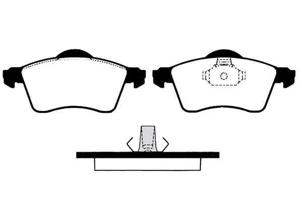 Kit de plaquettes de frein, frein à disque Technika 01240