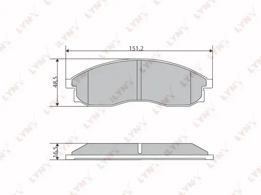 Kit de plaquettes de frein, frein à disque LYNXAUTO BD-5723
