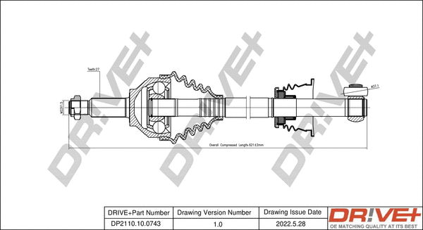 Arbre de transmission Dr!ve+ DP2110.10.0743