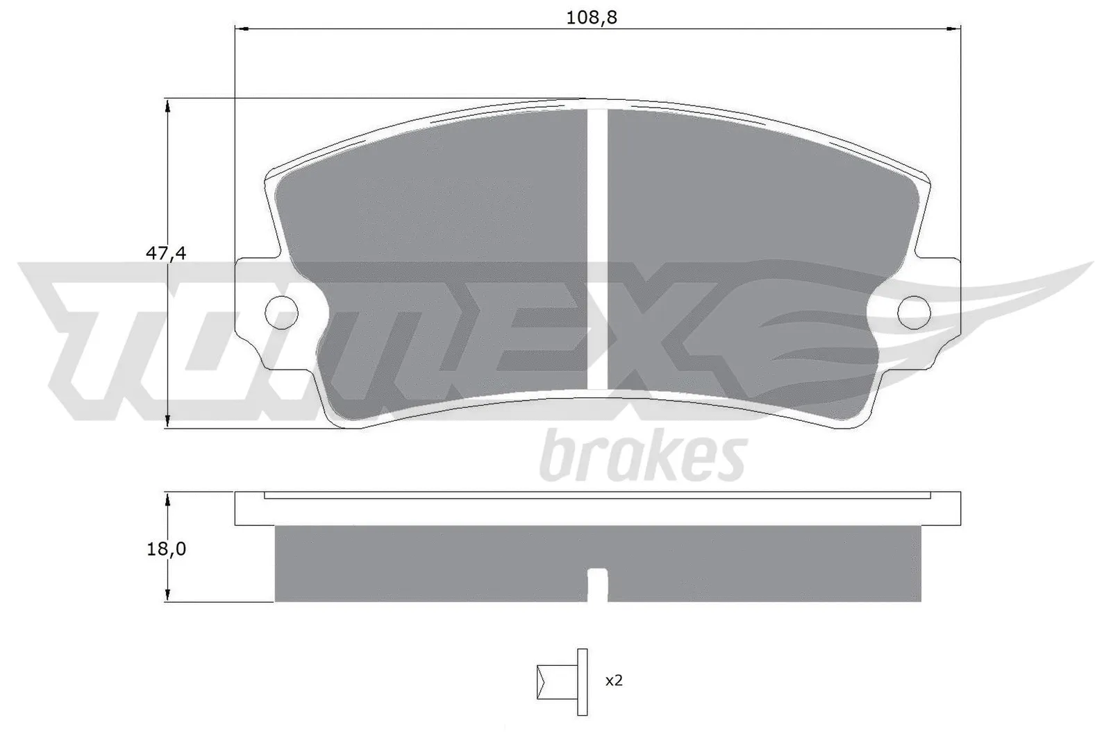 Kit de plaquettes de frein, frein à disque TOMEX Brakes TX 10-434