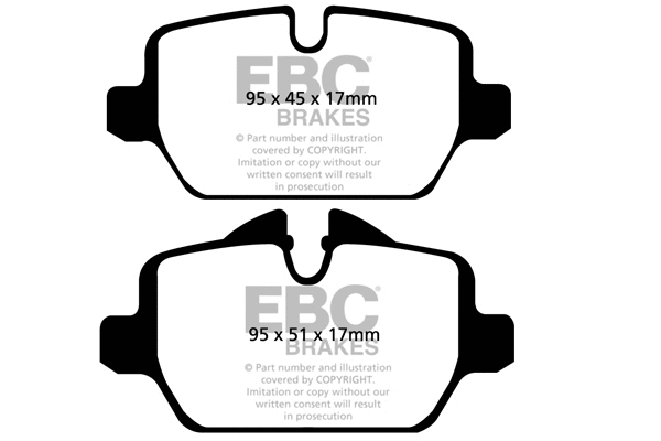 Kit de plaquettes de frein, frein à disque EBC Brakes DP21576