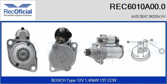 Démarreur RECOFICIAL REC6010A00.0