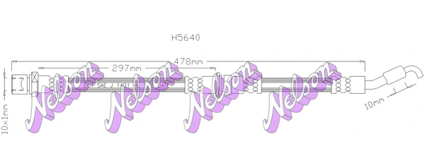Flexible de frein KAWE H5640