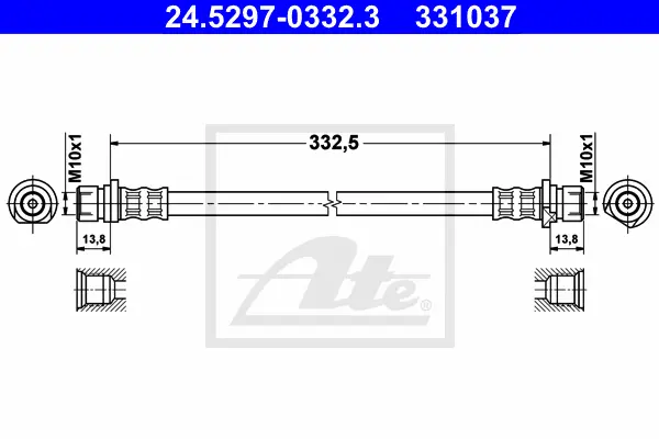 Flexible de frein ATE-APAC 24.5297-0332.3