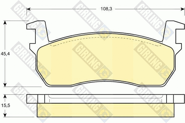 Kit de plaquettes de frein, frein à disque GIRLING 6103039