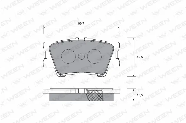 Kit de plaquettes de frein, frein à disque WEEN 151-0010