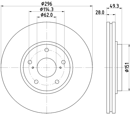 Disque de frein MINTEX MDC2316