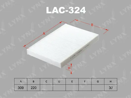 Filtre, air de l'habitacle LYNXAUTO LAC-324