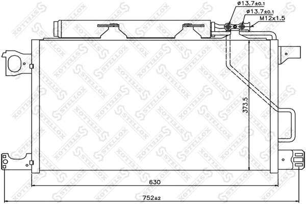 Condenseur, climatisation STELLOX 10-45125-SX