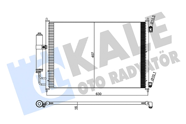 Condenseur, climatisation KALE OTO RADYATÖR 345275