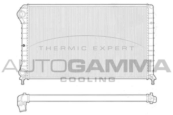 Radiateur, refroidissement du moteur AUTOGAMMA 102961