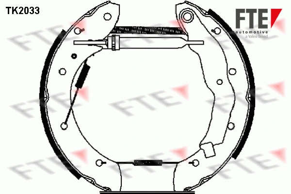 Jeu de mâchoires de frein FTE 9110015