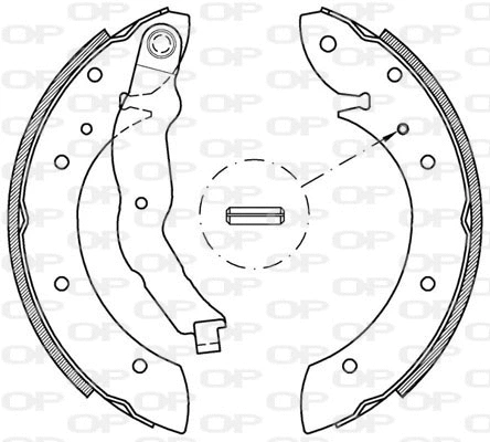 Jeu de mâchoires de frein OPEN PARTS BSA2147.00