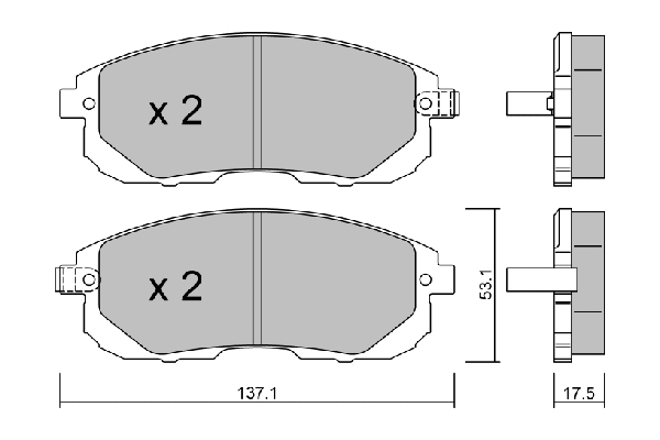Kit de plaquettes de frein, frein à disque AISIN BPNI-1005