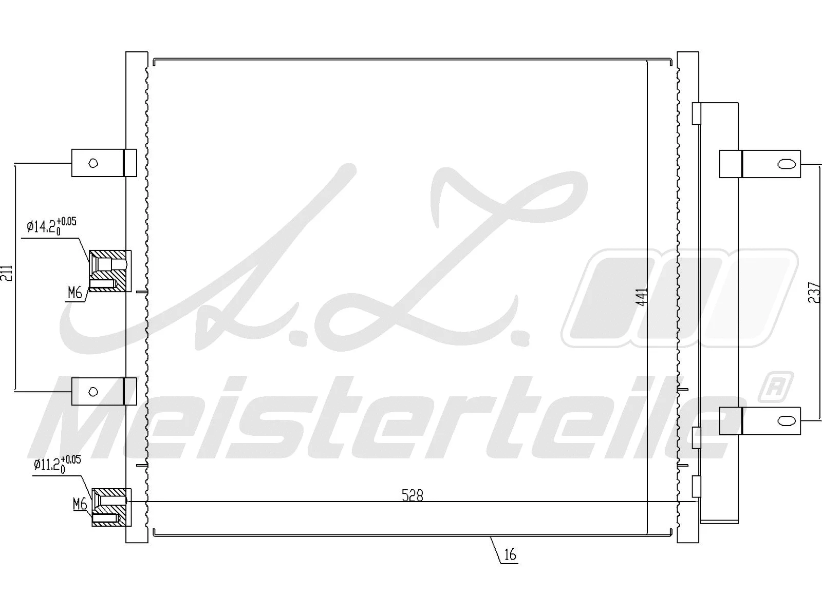 Condenseur, climatisation A.Z. Meisterteile AZMT-45-030-1429