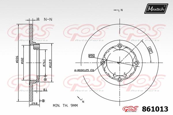 Disque de frein MAXTECH 861013