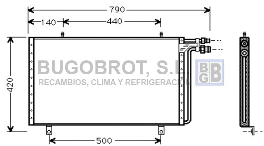 Condenseur, climatisation BUGOBROT 62-UV5018