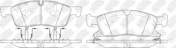 Kit de plaquettes de frein, frein à disque NiBK PN0833