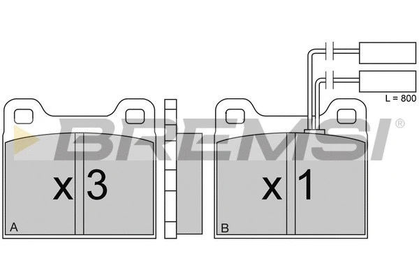 Kit de plaquettes de frein, frein à disque BREMSI BP2224