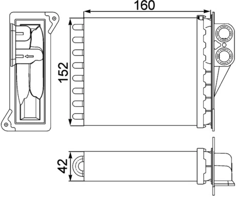 Système de chauffage MAHLE AH 168 000P